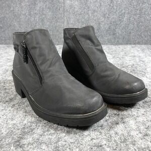 Totes Boots Womens Size 7 Black Piedmont Ankle Block Heel Side‎ Zip Booties